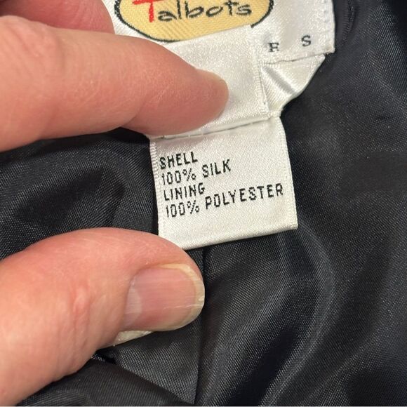 Talbots | Pure Silk Women’s Black Lined Dress Pants - Picture 13 of 14